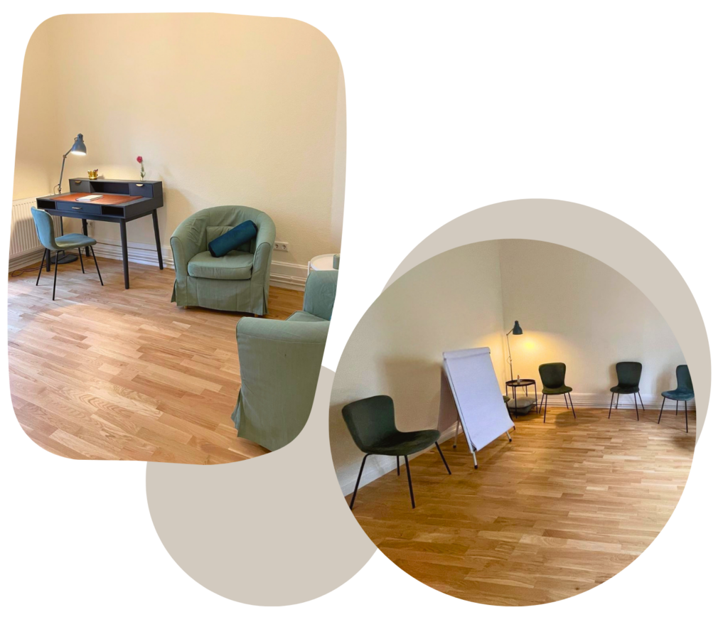 Praxisraum für Paartherapie in Frankfurt Nordend bei Nadin Billing – ruhige Atmosphäre für Gespräche und Beratung
